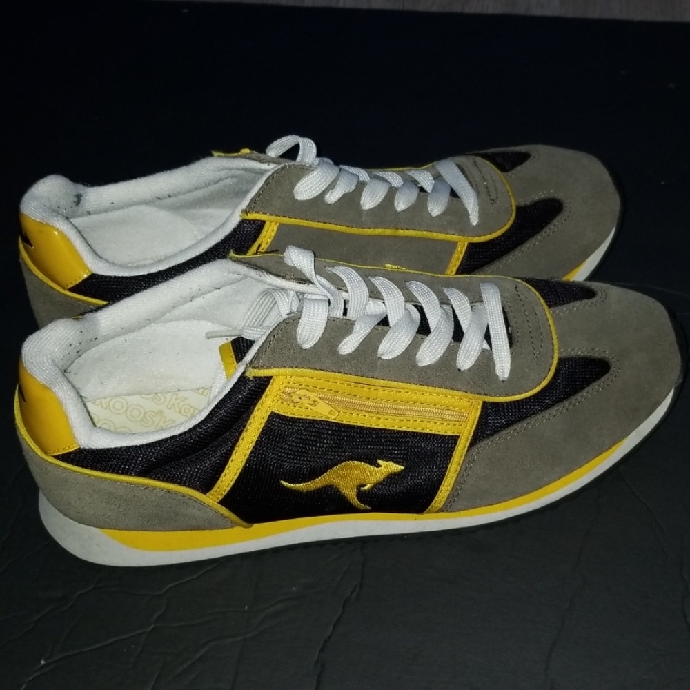 Grey and Yellow Kangaroos size 11 shoes
